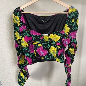 Zara Floral Printed Crop Top